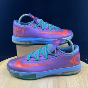 Nike KD 6 Rugrats Girls Size 6Y Purple Blue Athletic Shoes Sneakers 599477-500